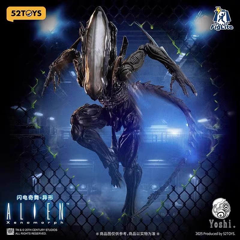 

18cm In Stock Original Alien Xenomorph Yoshi Scale Action Figure Collectible Model Christmas Gift Desktop Decoration 52toys 1/12 Poseable Articulated