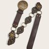 And Belt Versatile Slimming Vintage Rivet Waist Belt  Bronze Buckle Belt
