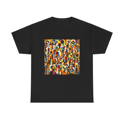 Unisex Adult T Shirt Abstract African Modern Art Colorful Designer Graphic Tee