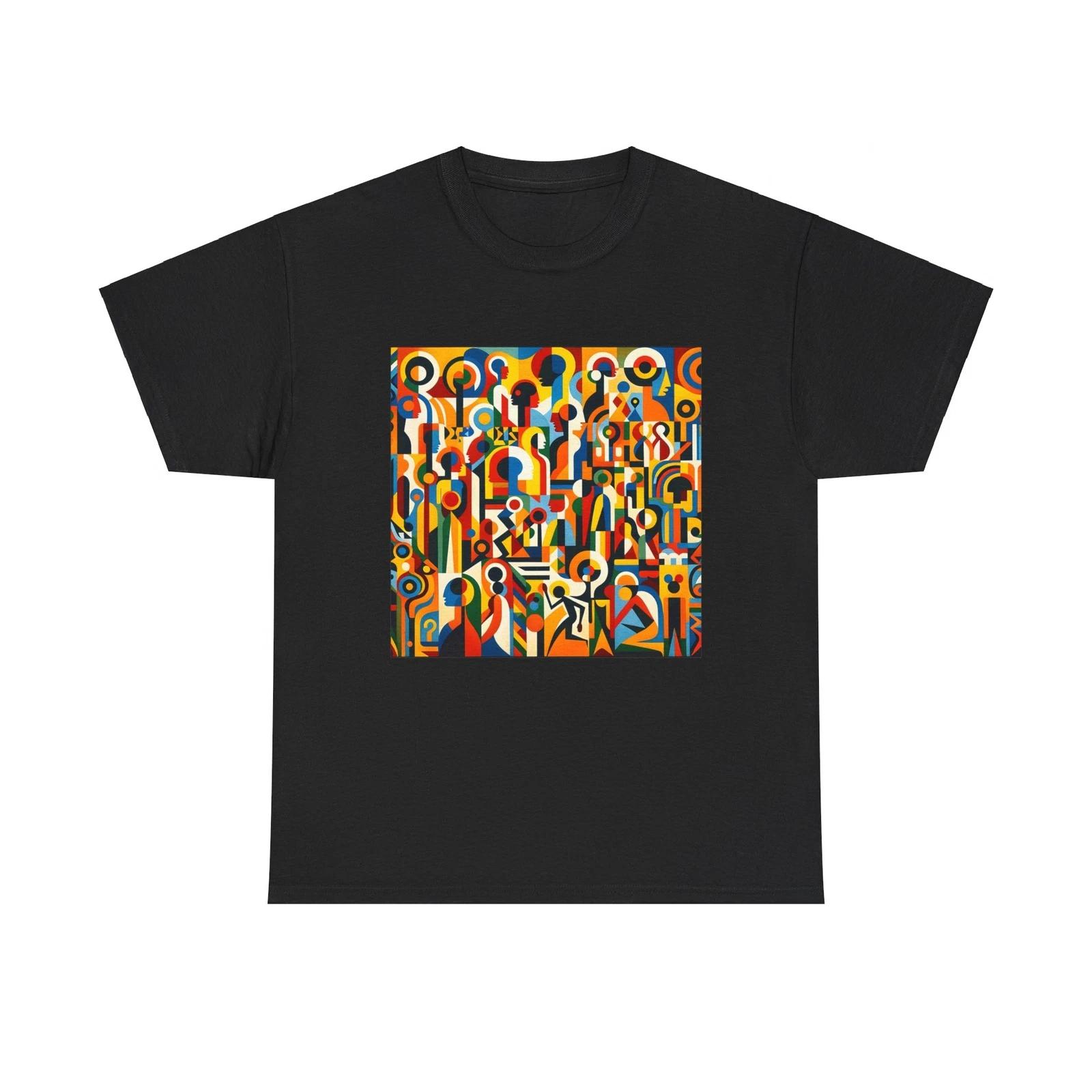 Unisex Adult T Shirt Abstract African Modern Art Colorful Designer Graphic Tee M