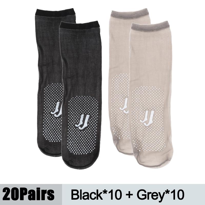 10Pairs Ultrathin Women Socks Summer Transparent Anti Slip Silk Socks Casual Elastic Invisible Socks Wear Resistant Hook Socks