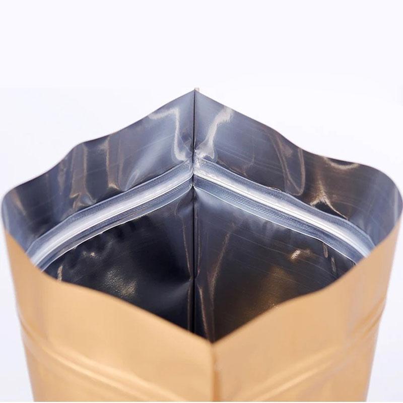 100 st Färgade Självbärande Självtätande Påsar Aluminiumfolie Förseglad Kex Blomma Te Förseglad Ficka Godis Ansiktsmask Gåva Fönsterpåsar