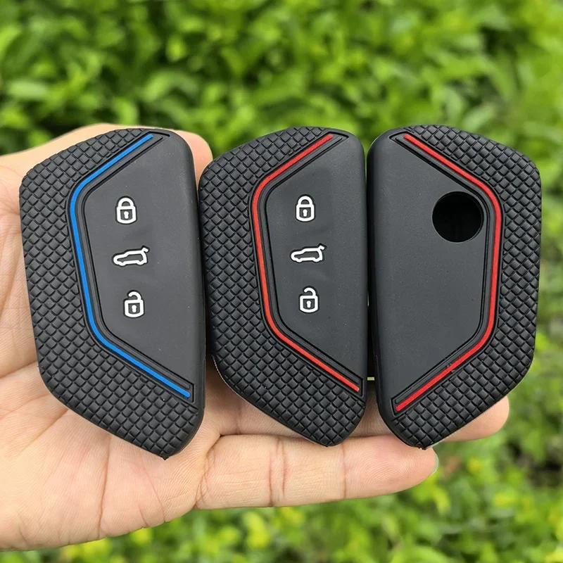 Silicone Car Key Case Cover For Vw Volkswagen Golf 8 Mk8 Mk4 Gti Gtd R Id3 Id4 Mk4 For Skoda Cupra Formentor Tarraco