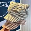Sweet plaid cute cat ears star anise hat female cap spring new sweet face little painter hat