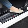 4Pcs Carbon-Fiber Car Door Plate Sill Scuff Cover Anti-Scratch Protector Sticker