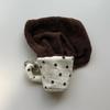 Creative Coffee Cup Bag Pendant Polka Dot Spill-Proof Funny Design Keychain Charm for Purse Decoration