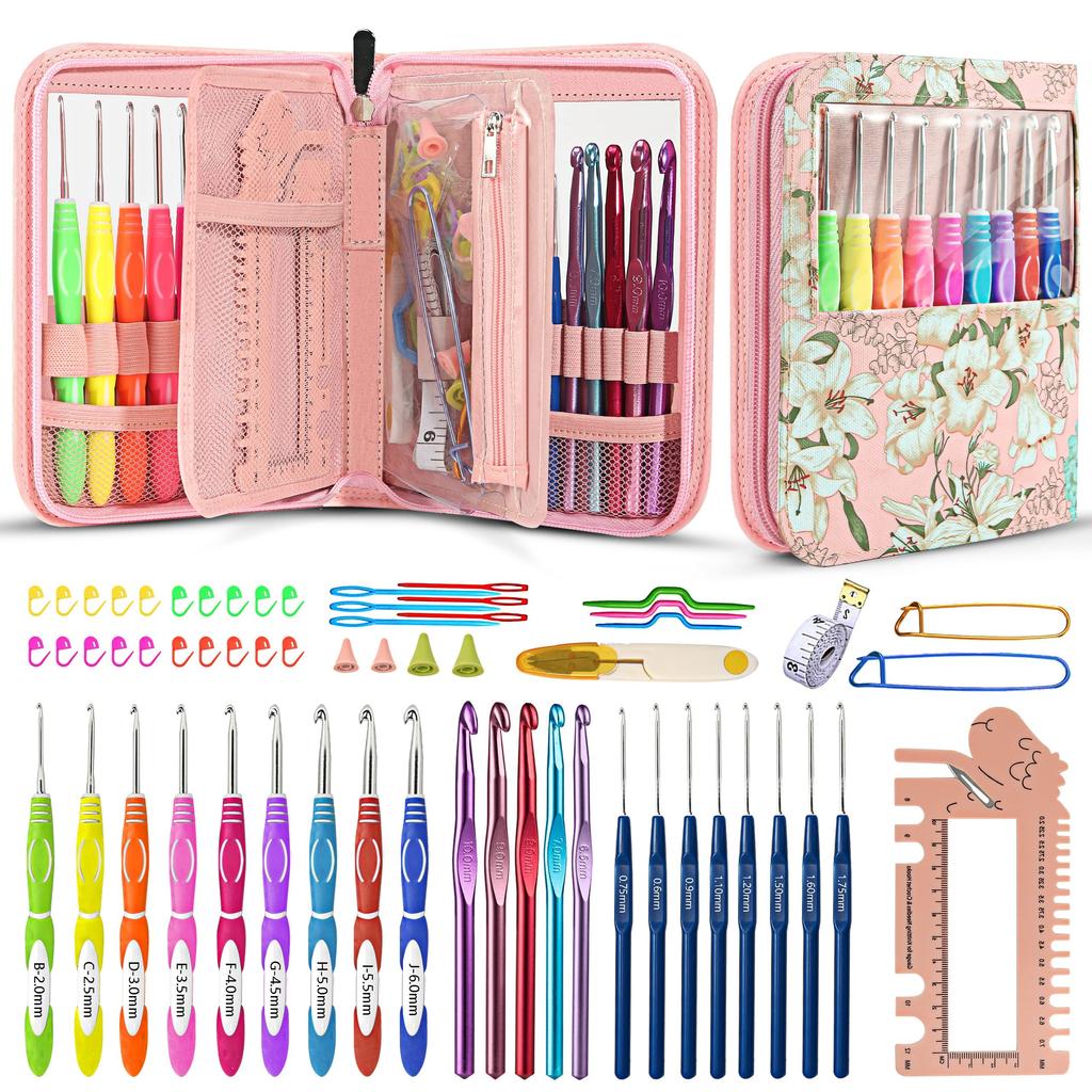 Crochet Knitting 22 Lace Knitting Basic Row Ring Knitting Tape Stitch Yarn Needle D&D Hooks, Needles, Needles, 61-Piece Set, Handicrafts, Knitting,