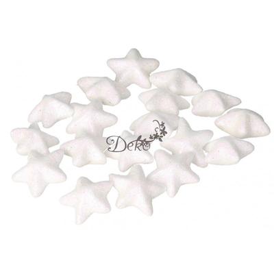 STYROFOAM STARS WITH GLITTER 2.5 WHITE