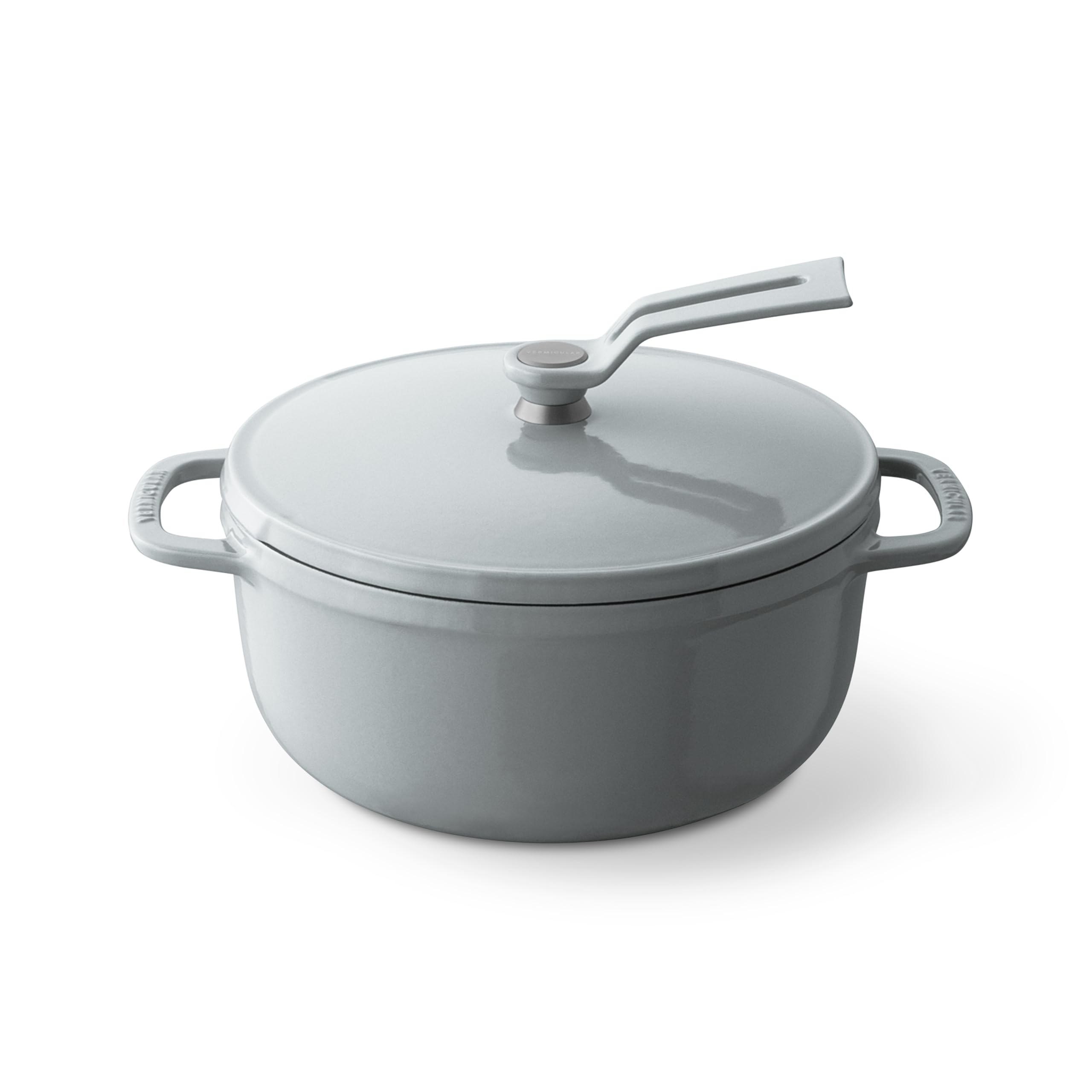 

Vermicular Cast Iron Enamel Oyster Waterless Cooking and Bake Includes Recipe Oven Pot Pot, 18cm, Gray, Function, Booklet, 2, Self-Standing Lid,