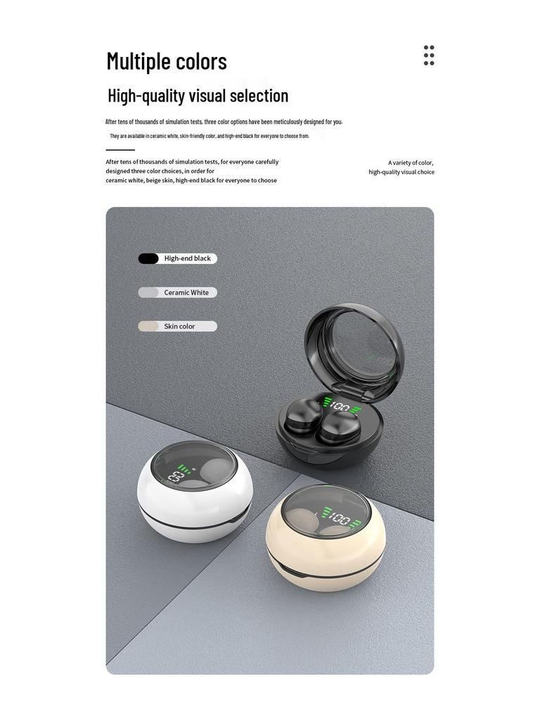 “Ultra-Mini Noise-Cancelling In-Ear Bluetooth Sleep Earbuds with Long Battery Life”