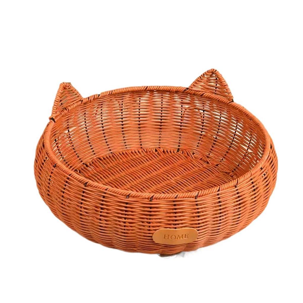 All-Season Washable Rattan Pet Bed: Durable, Cute Nest for Cats & Dogs