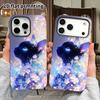 Phone Case: 2D Flat Design Suitable for iPhone 18, 17, 16, 15, 14, 13 Pro Film Protective Case, Couple Style, Floral Black Cat, Christmas and Hallowee
