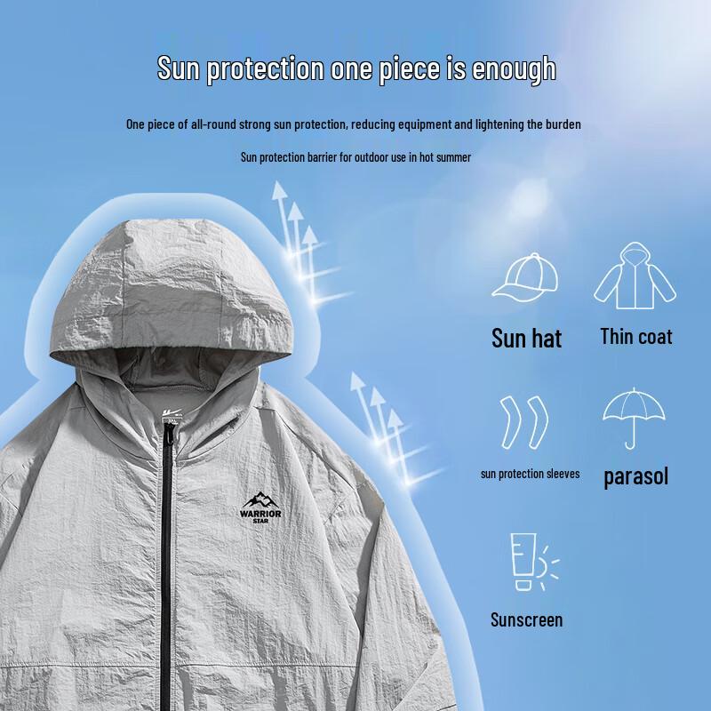Warrior Men's UV Protection Hooded Jacket