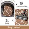 Imitation Linen Woven Pattern Kitchen Floor Mat Polyester Cotton Long Kitchen Mat Anti-Dirty And Anti-Fouling Foot Pad Door Anti-Skid Pad