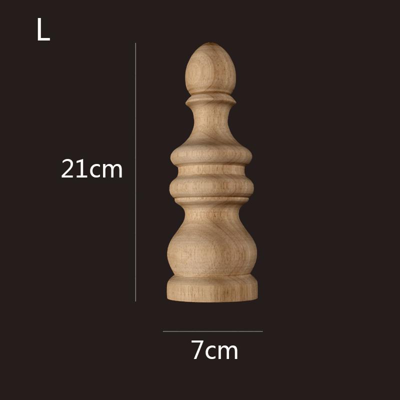 Escultura em madeira Arca Perna Circular Pé de madeira Móveis Bola cilíndrica Aplique Kawaii Decoração de quarto Decoração de escada de leão de madeira