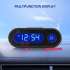 Compact Digital Car Clock - Luminous with LCD Backlight - Thermometer, Time Display, Car Interior Accessory