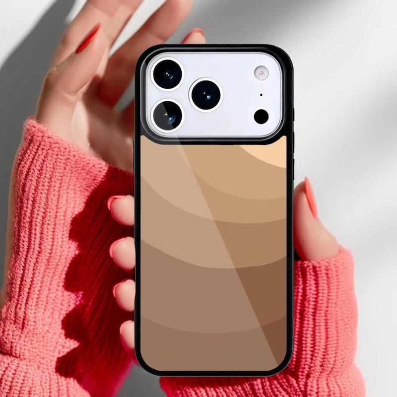Latte Love Brown Heart Aesthetic soft Phone Case for iPhone 17 16 15 14 13 Pro Max Back Cover for 12 11 Pro Coque