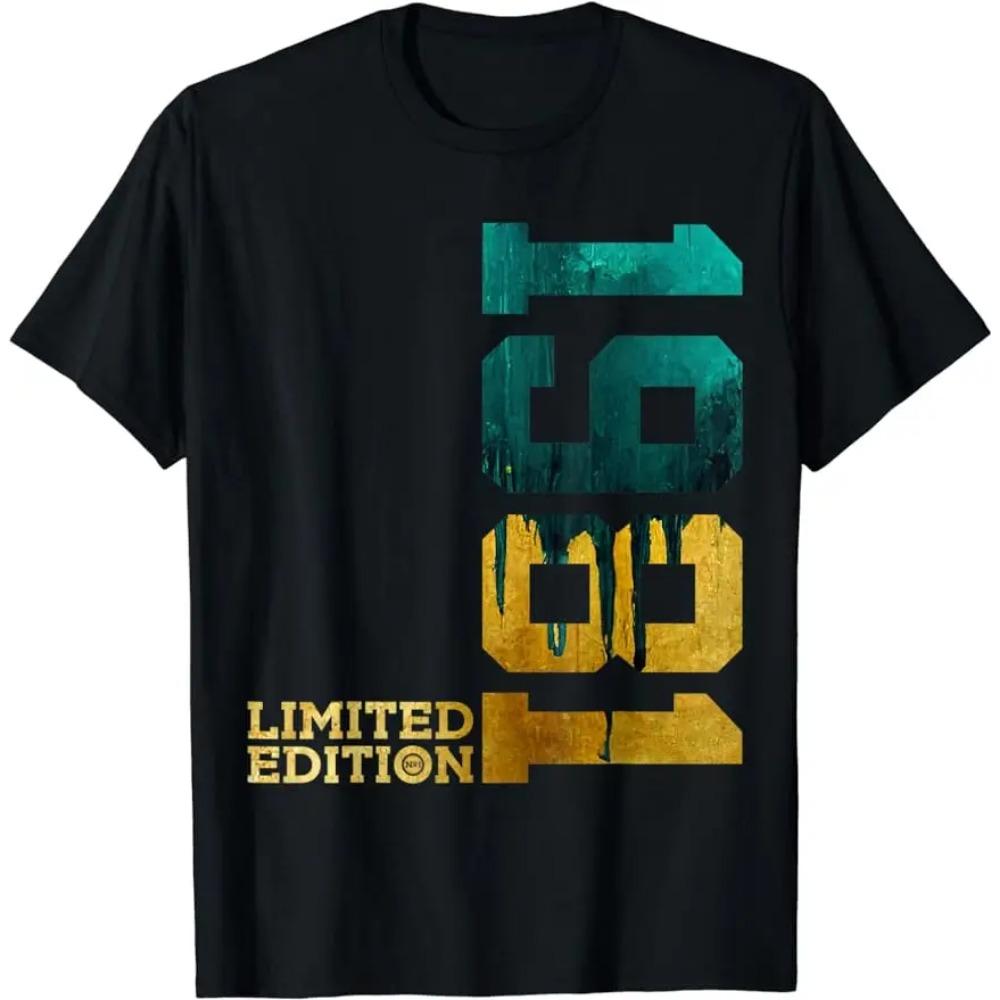 

Мужская классическая футболка Vintage Chic 42-Year Limited Edition, летний подарок на день рождения 1981 года, футболка с индивидуальным принтом, мужская одежда M