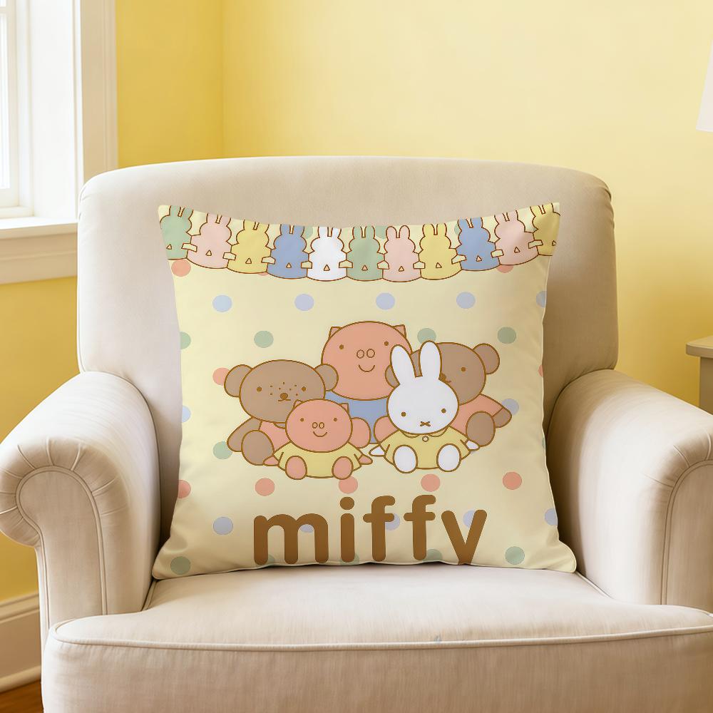Cartoon Rabbit kawaii fun MMiffy soft pillowcase for Sofa Home Living Room office Decor Protective Covers hogar pillow cover