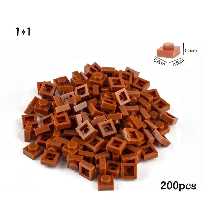 Non-Toxic 200Pcs Diy Building Blocks Thin Figures Bricks 1X1 Dots 21Color Educational Creative Size Compatible With 3024 Toys For Children