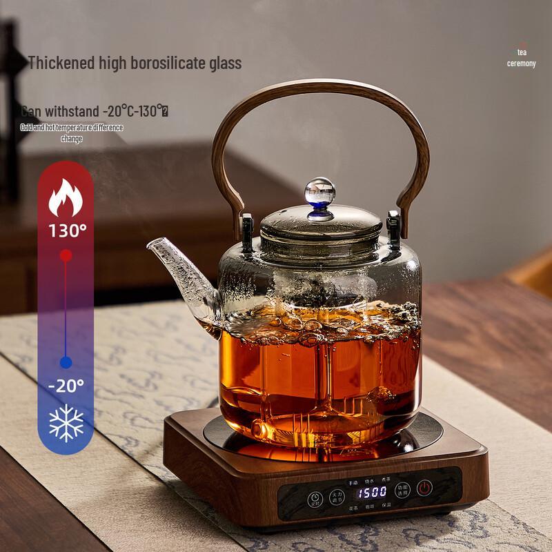 High Borosilicate Glass Integrated Teapot & Kettle with Infuser
