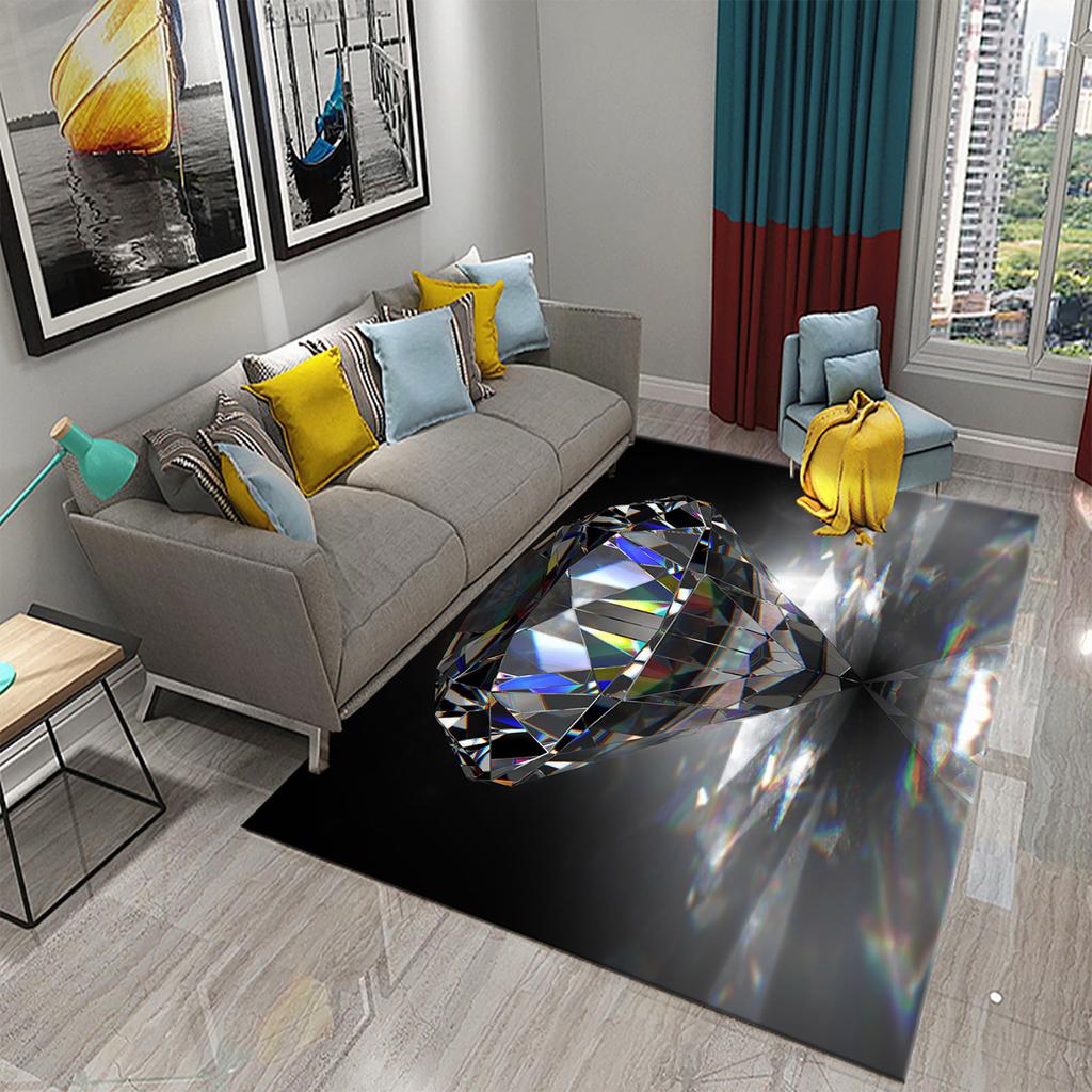 Living room balcony bedroom floor mat soft children's room rug casual rug bathroom non-slip rug sparkling diamond rug