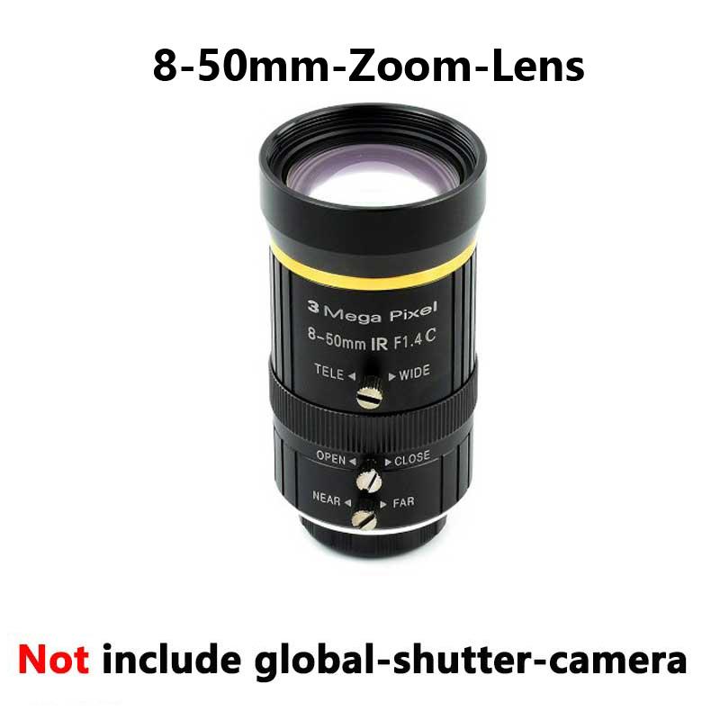 Raspberry Pi Global Shutter Camera Telephoto/100X-Microscope/Zoom CS/C Lens 1.6MP IMX296