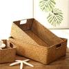 HandWoven Basket Rattan Wicker Basket Wicker Fruit Tea Snack Storage Basket Bread Picnic Basket Cosmetic Box House Ware