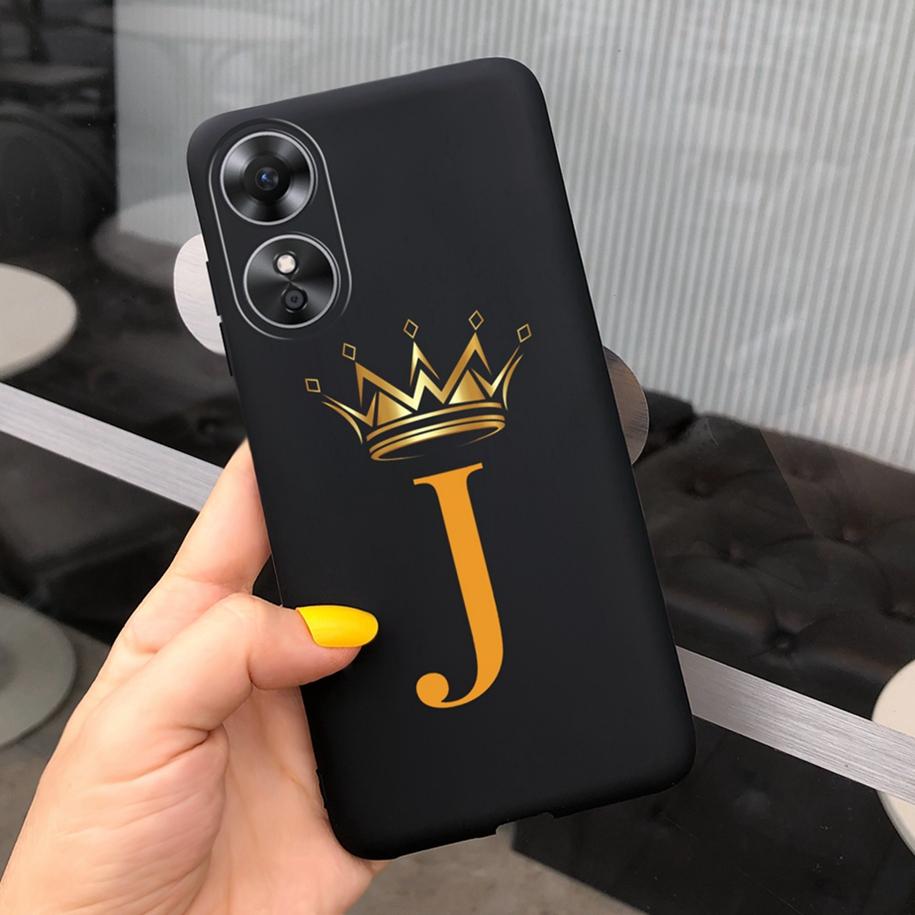 For Oppo A17 Case CPH2477 Luxury Letters Cover Soft Silicone Phone Case For Oppo A17K A 17 OppoA17 Back Cover 6.56'' Fundas Capa