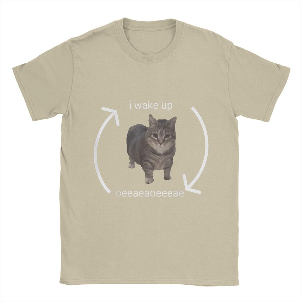 2025 Summer Men Oiia Oiia Cat Meme 100 Pure Cotton Printed Tshirt Funny Clothing Unique Short Sleeve Round Collar Tees Y2k