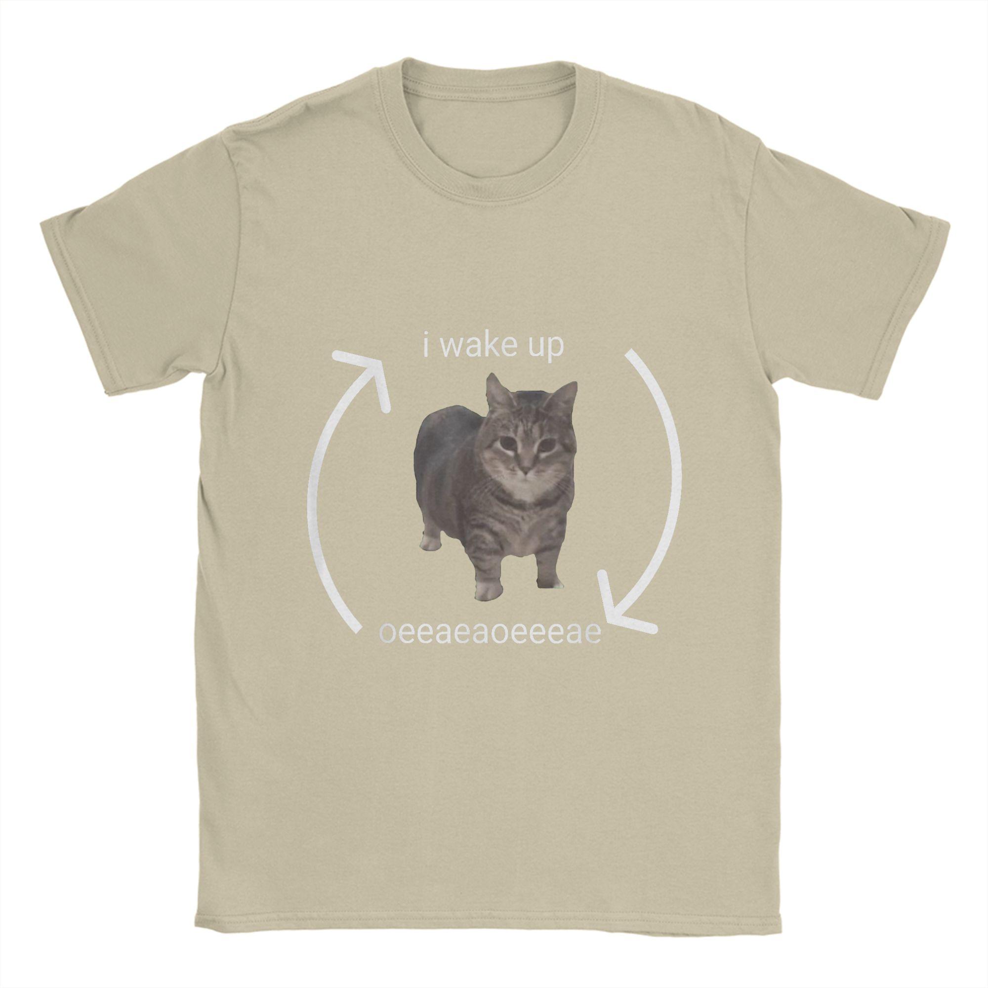 

2025 Summer Men Oiia Oiia Cat Meme 100 Pure Cotton Printed Tshirt Funny Clothing Unique Short Sleeve Round Collar Tees Y2k 4XL