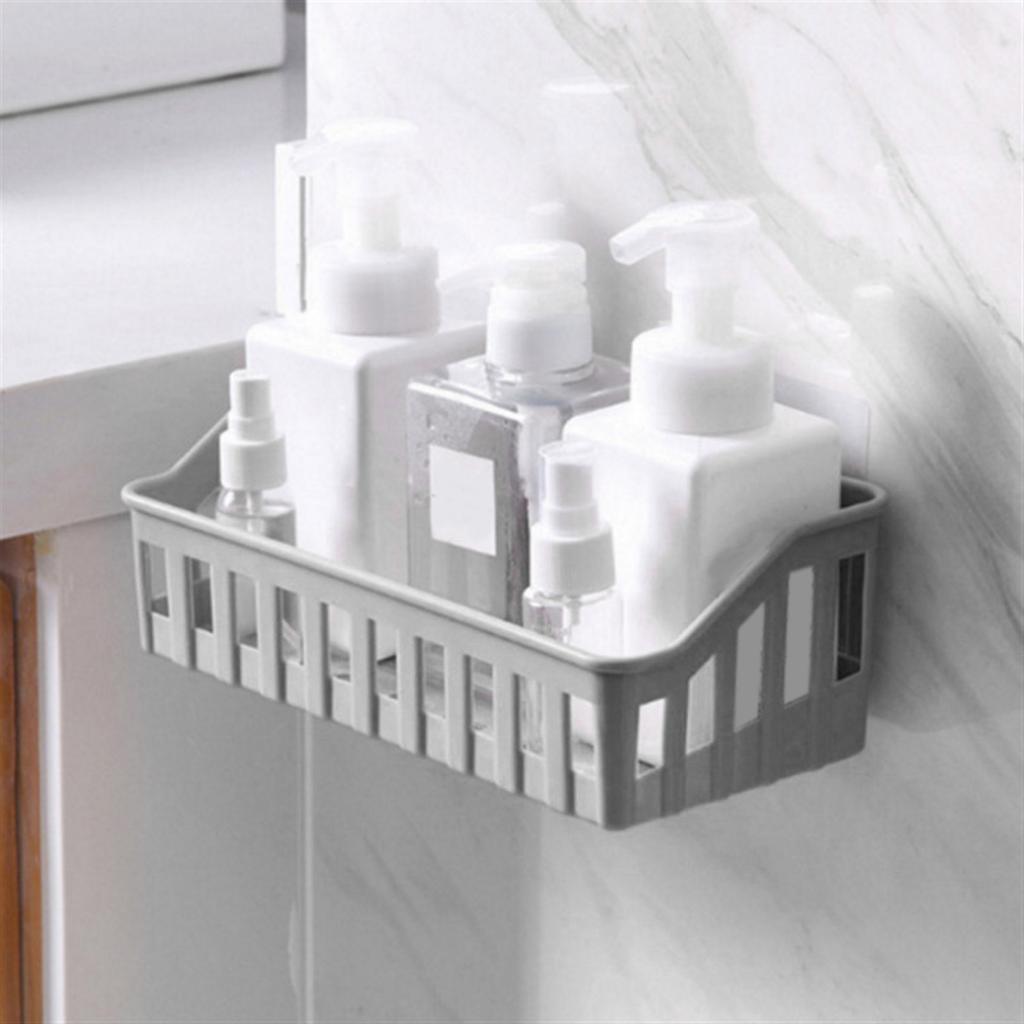 Bathroom Shelf Wall Mounted Multifunctional Wall Hanging Toiletry Storage Basket Rack with Hollow