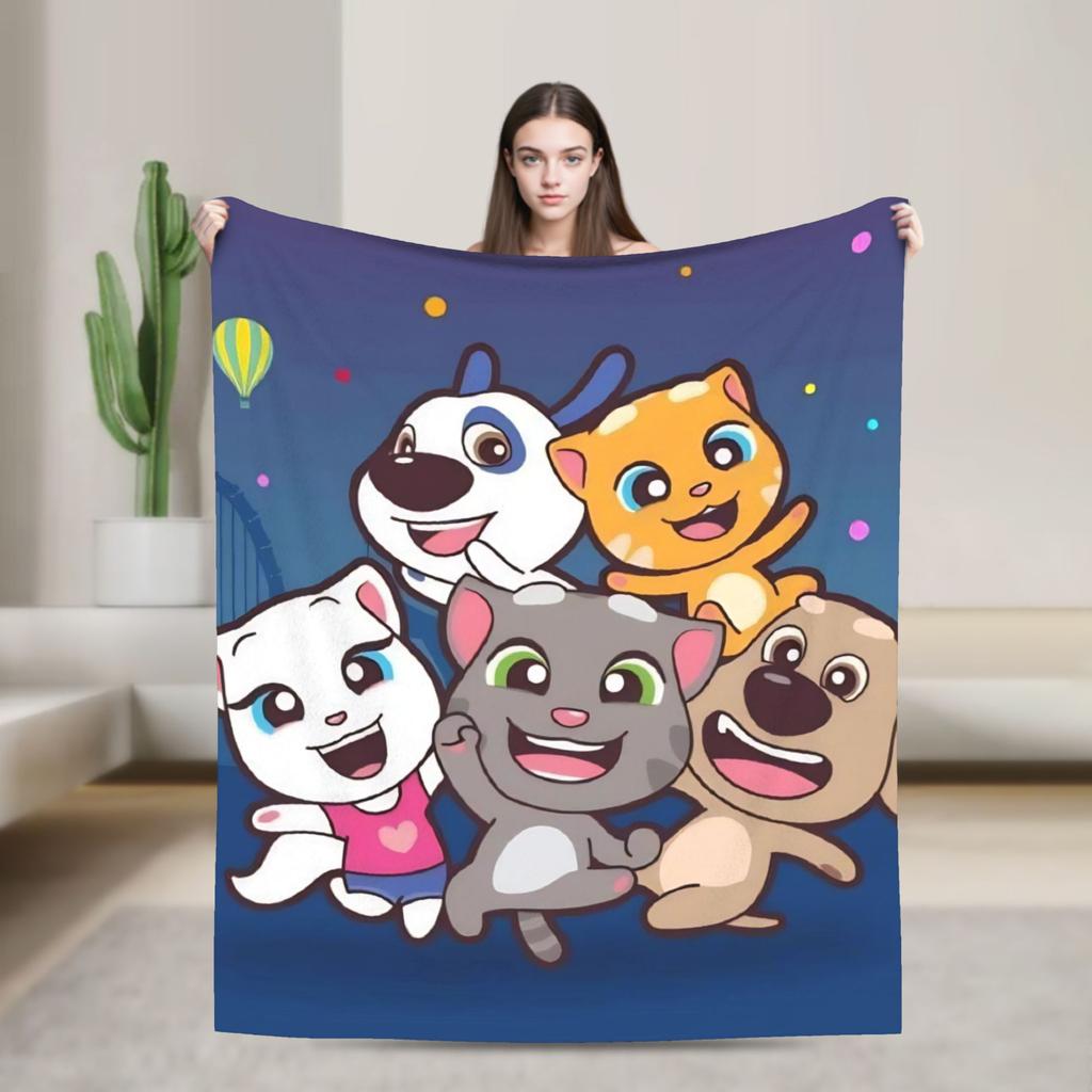 T-Talking T-Tom Und F-Freunde Wurfdecke Für Sofa Flauschige Weiche Plüschdecke 50x60 Zoll Mehrere Größen Tagesdecken Für Alle Jahreszeiten