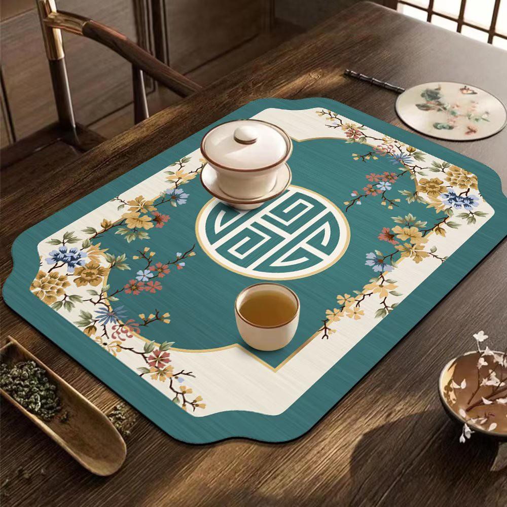 

Heat Resistant Non-Slip Quick Dry Drain Mat Dish Drying Mat Tableware Pad Absorbent 30*40cm