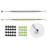 Dental Resin Filling Kit Molding Tools Light Cure Resin Filling Spatula Mixing Handle And Foam Pads Kit Teeth Whitening Tool