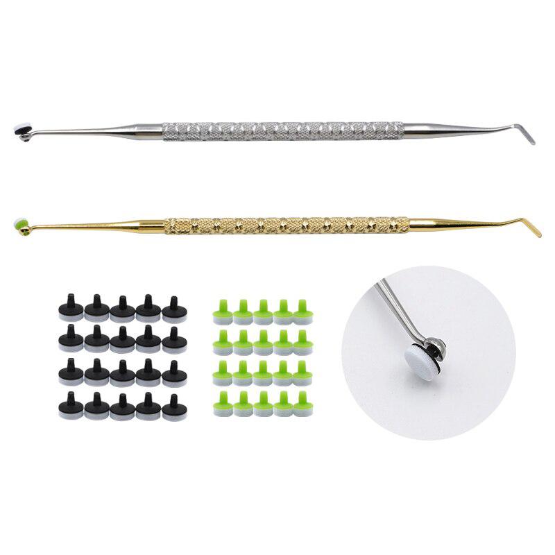Dental Resin Filling Kit Molding Tools Light Cure Resin Filling Spatula Mixing Handle And Foam Pads Kit Teeth Whitening Tool