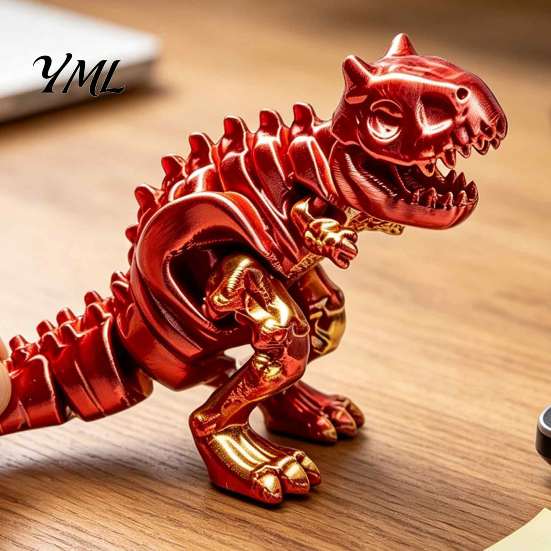 Ornement Fossiles de Carnotaurus Ornement Dinosaure Imprimé en 3D, Modèle Squelette Articulé pour Cadeau d'Enthousiaste Décoration de Bureau Maison, Figurine Dragon