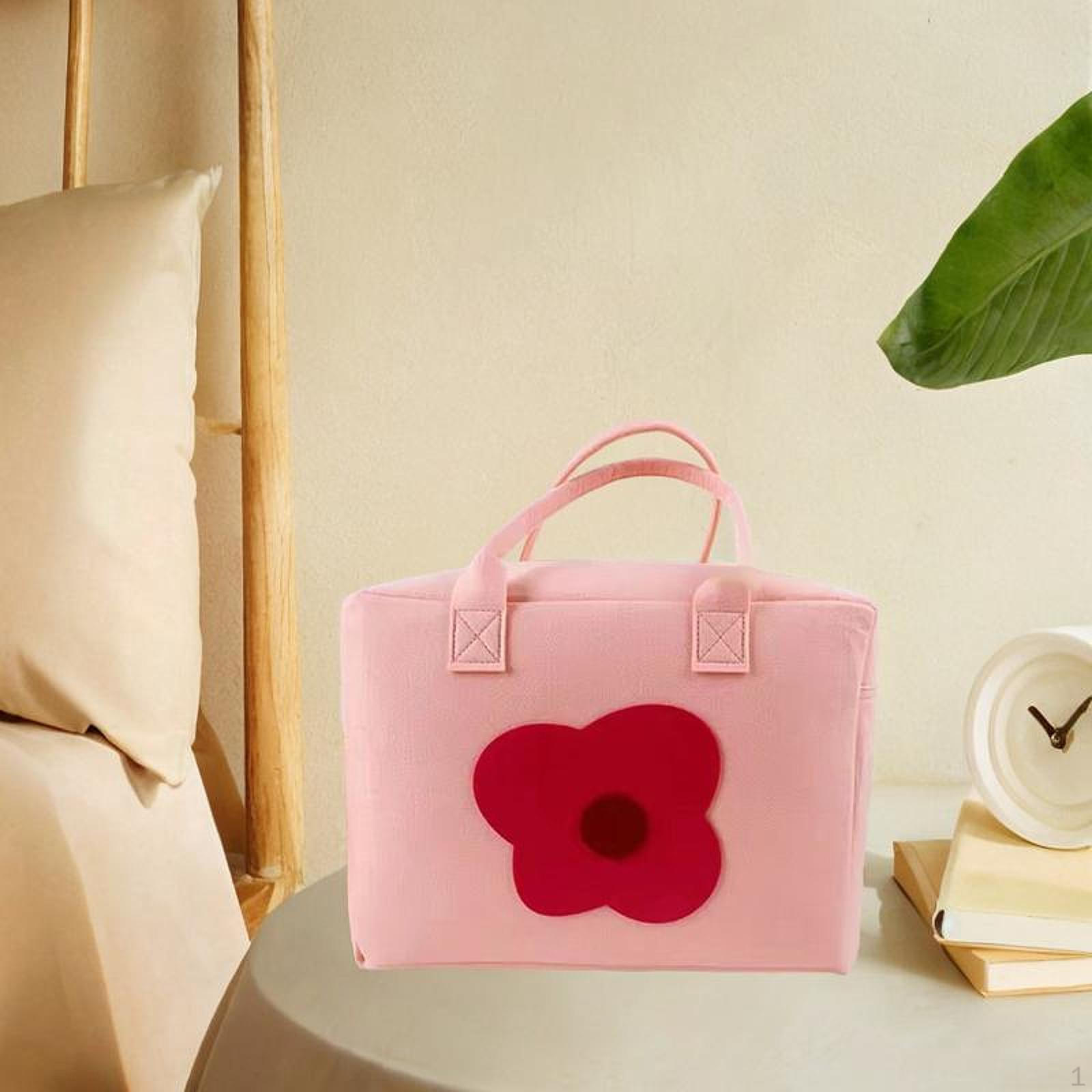 

Stylish Travel Cosmetic Bag for Everyday Use And Events Light Pink Flower