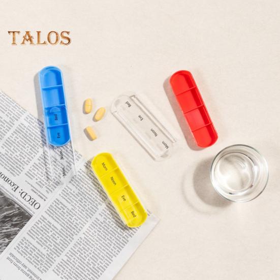 Pillendose, Medikamenten-Aufbewahrungsbox mit mehreren Fächern, BPA-frei, wasserdicht, feuchtigkeitsbeständig, wöchentliche Pillenbox