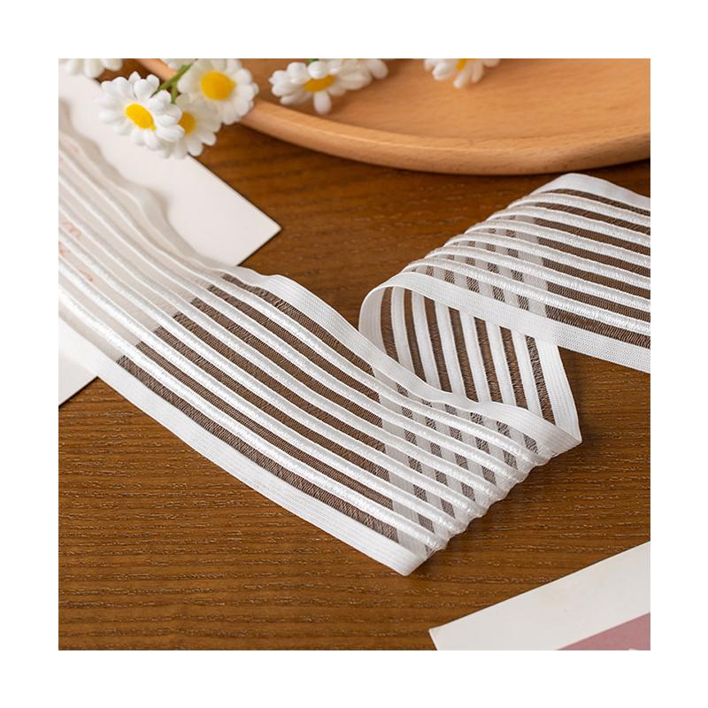 2Meters lace fabric trimmings for DIY clothing sewing accessories sewing materials elastic webbing strap 5cm wide crafts supply