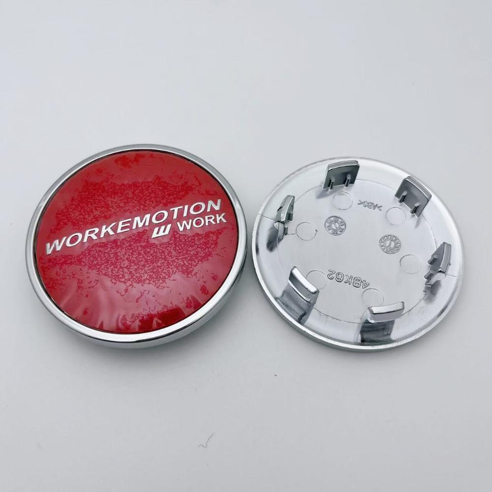 4pcs JDM 62mm W Work Emotion Logo Badge Car Wheel Center Caps Wheel HubCaps Auto Rim Centre Cover Car Accessories for Land Rover