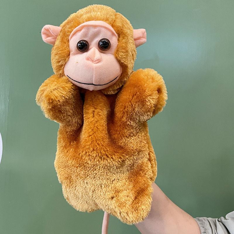 Monkey Plush Hand Puppet With Pp Cotton Filling For Kids Playtime Fun