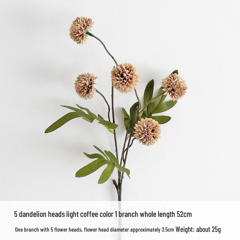 Herbst Löwenzahn & Chrysanthemen Seidenblumenarrangement mit Hortensie Kugel