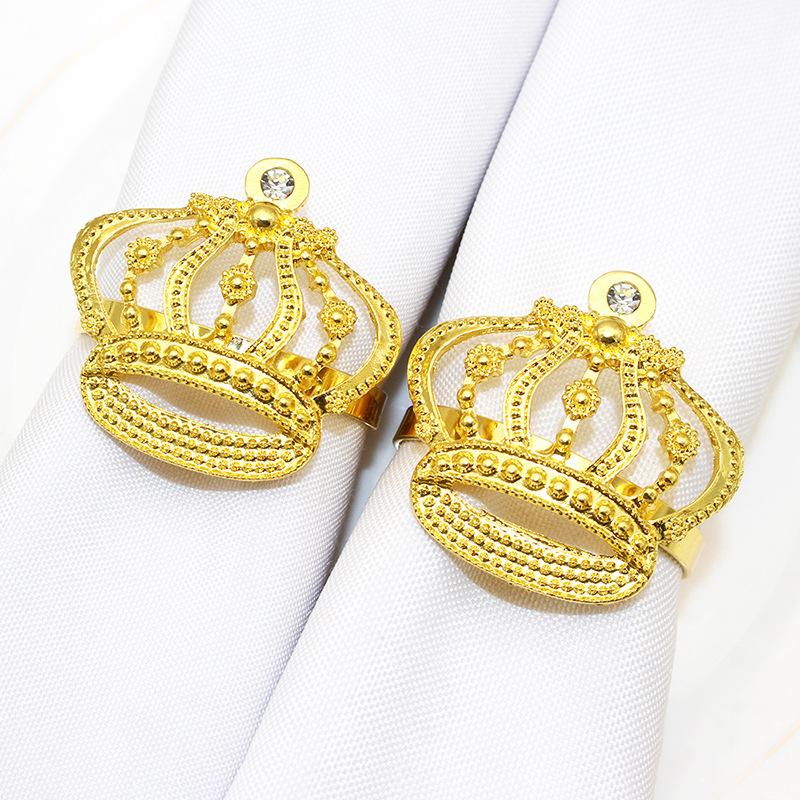 12pcs Bowknot Napkin Rings Metal Gold Silver Napkin Holder Thanksgiving Wedding Banquet Western Restaurant Table Decorations