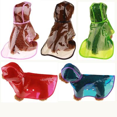 Haustierprodukte Transparenter Regenmantel Wasserdicht Atmungsaktiv Hunde-Regenmantel Kapuzenanzug