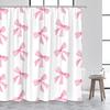 Watercolor Pink Bow Shower Curtain: Whimsical, Romantic Bathroom Decor For Sweet, Cozy Ambiance, And Lovely Charm