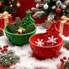 Tabletop Candy Dish Christmas Tree Bowl, 3D Printed Holiday Treat Storage Container, Small Trinket Organizer Decorative Snack Serving Bowl for
