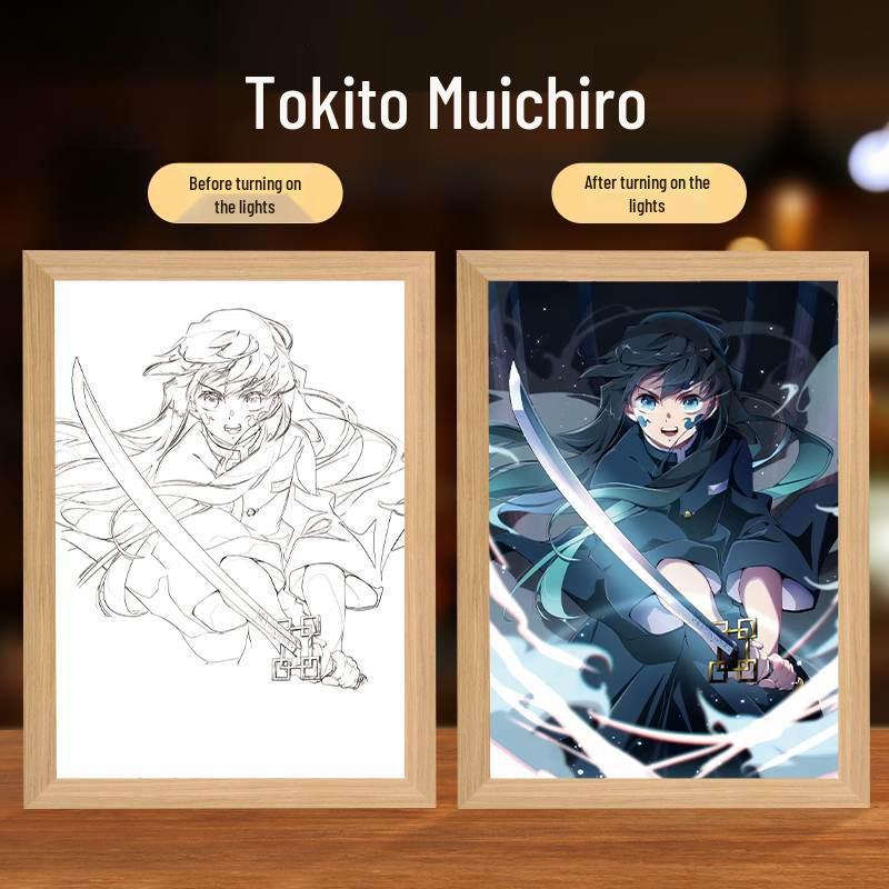 Demon Slayer Anime Series Light Painting Night Light - Creative Ornaments