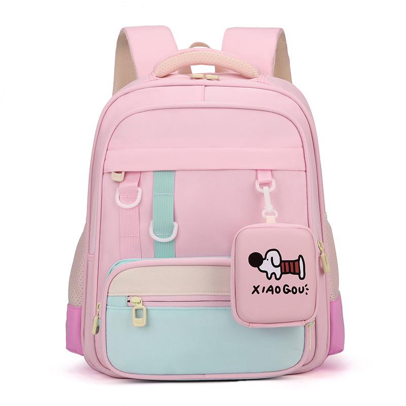 Junior high school student schoolbag third to sixth grade lightweight primary school girl high-value simple waterproof large-capacity backpack