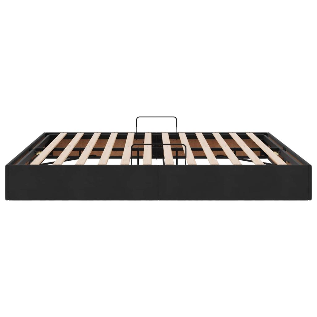 Ottoman Bed Frame with Storage Black 160 x 200 cm Velvet